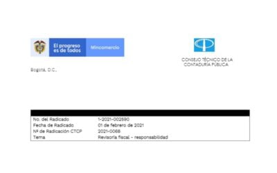 Concepto 0068-2021 CTCP Responsabilidad del Revisor Fiscal ante requerimientos de entidades de vigilancia y control