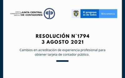 Junta Central de Contadores – Resolución N° 1794 de 2021.