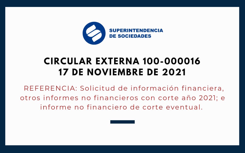 Super Sociedades Circular 100-000016 de 17 de noviembre de 2021