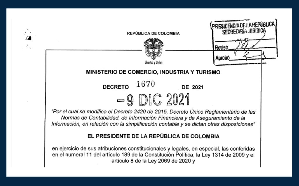 MinComercio – Decreto 1670 (9 de diciembre 2021)