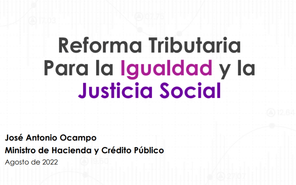 MINHACIENDA. PPT Del Proyecto De Reforma Tributaria Para La Igualdad Y ...