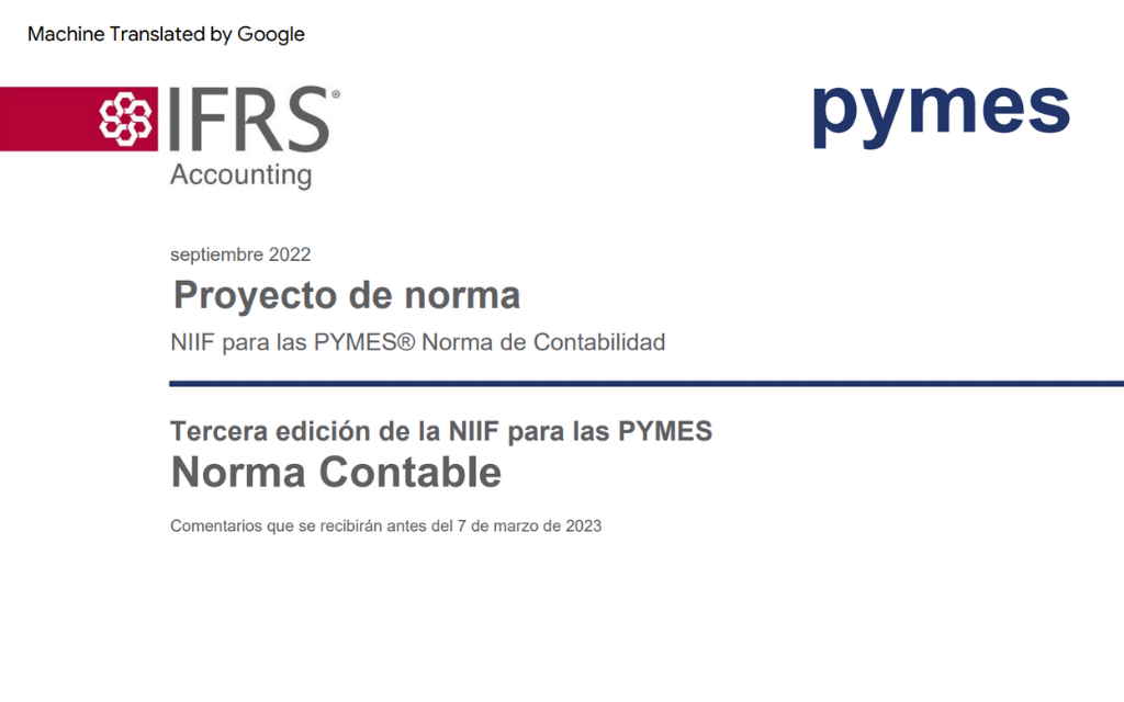 Proyecto de Norma NIIF para las PYMES®. Tercera edición