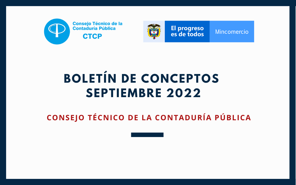CTCP. Boletín de Conceptos. Septiembre de 2022