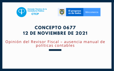 CTCP. Concepto 0677-2021: Opinión del revisor fiscal ante ausencia de políticas contables