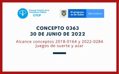 CTCP. Concepto 0363-2022. Tratamiento de los premios en la actividad de los juegos de suerte y azar