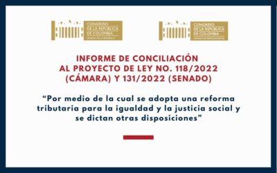 CONGRESO DE LA REPÚBLICA. Texto Conciliado del Proyecto de Reforma Tributaria