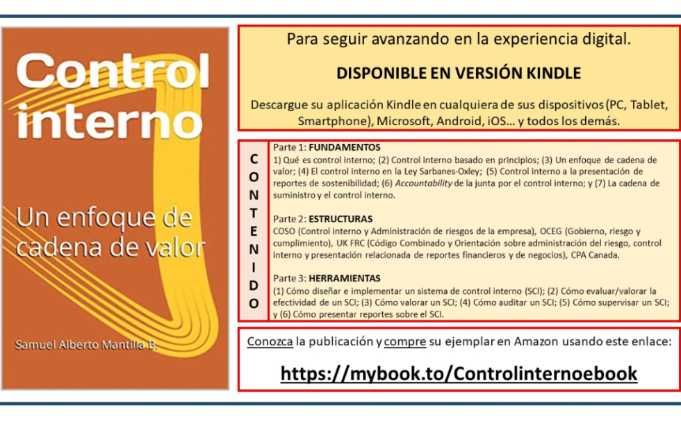 SAMUEL ALBERTO MANTILLA. Control Interno. Un Enfoque De Cadena De Valor