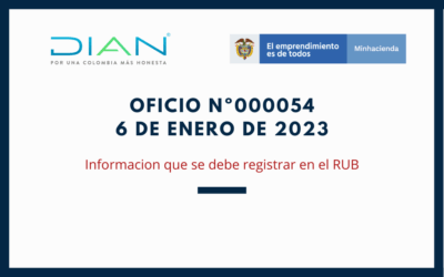 DIAN. OFICIO No. 36 – 000054: La Información que se debe Registrar en el RUB