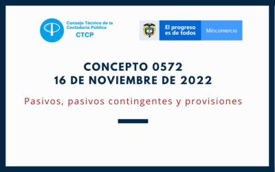 CTCP. Concepto sobre Pasivos, pasivos contingentes y provisiones