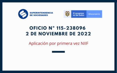 SUPERSOCIEDADES. Oficio 115-238096 de 2022: Aplicación por primera vez NIIF