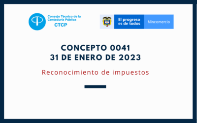 CTCP. Concepto 0041-2023: Reconocimiento de Impuestos