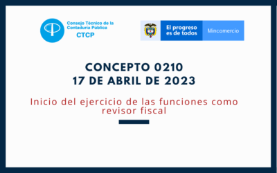 CTCP. Concepto 0210-2023: Inicio del ejercicio de las funciones como revisor fiscal