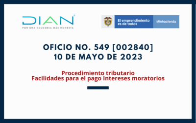 DIAN. Oficio 549-23. Causación de Intereses moratorios para el pago de impuestos