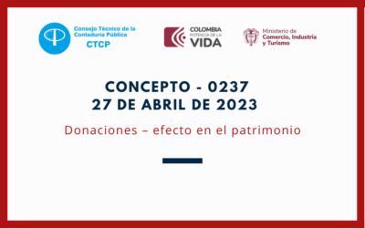 CTCP. Concepto 0237-23. Donaciones – efectos en el patrimonio