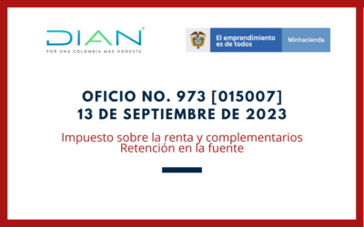 DIAN. Concepto 973-23. Determinación del porcentaje fijo de retención