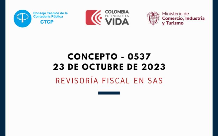 CTCP. Concepto 0537-23. Revisoría Fiscal en SAS