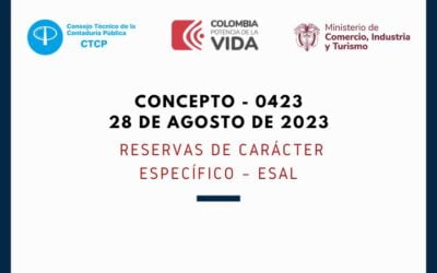 CTCP. Concepto 0423-23. Reservas de carácter específico – ESAL
