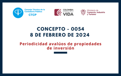CTCP. Concepto 0054-24. Periodicidad avalúos de propiedades de inversión