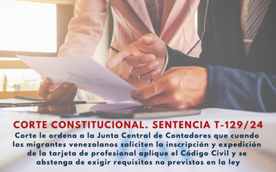 CORTE CONSTITUCIONAL. SENTENCIA T-129/24. Inscripción y expedición de tarjeta de profesional a migrantes venezolanos