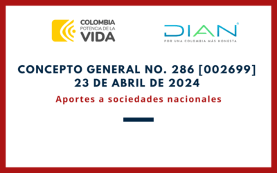 DIAN. Concepto 0286-24. Valor del aporte en especie-Neutralidad