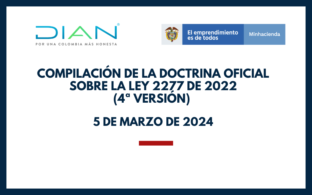 DIAN. Concepto 0433-24. Compilación de la doctrina oficial sobre la ley 2277