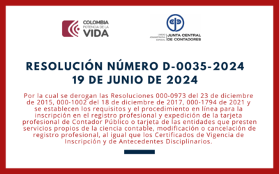 JCC. Resolución 035-24. Requisitos para tramitar la tarjeta profesional