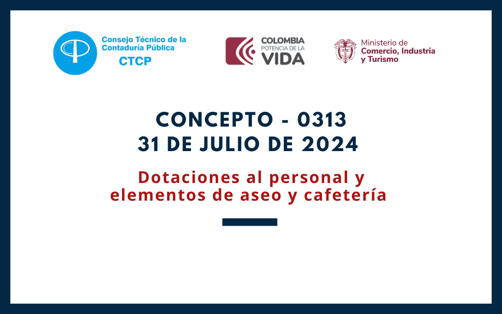 CTCP. Concepto 0313-24. Dotaciones al personal y elementos de aseo y cafetería