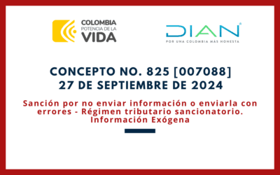 DIAN. Concepto 0825-24. Exógena. Sanción por no enviar información o enviarla con errores