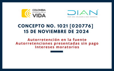 DIAN. Concepto 1021-25. Autorretenciones presentadas sin pago – Intereses moratorios