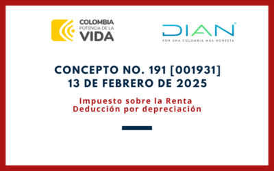 DIAN. Concepto 0191-25. Gasto por depreciación inferior al límite máximo establecido