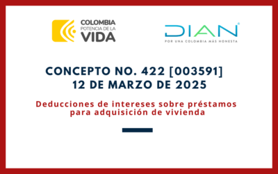 DIAN. Concepto 0422-25. Deducción intereses sobre préstamos adquisición de vivienda en Renta de Personas Naturales
