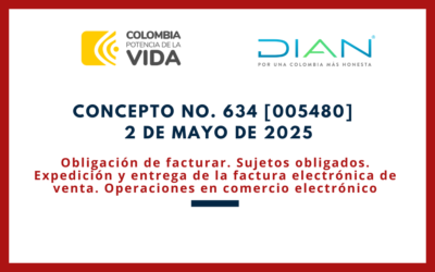 DIAN. Concepto 0634-25. Expedición y entrega de la factura electrónica de venta. Operaciones en comercio electrónico