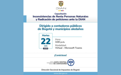 JCC. Capacitación: Inconsistencias de Renta Personas Naturales y Radicación de Peticiones ante la DIAN