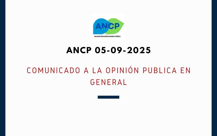 ANCP 05-09-2025 – Comunicado a la opinión publica en general