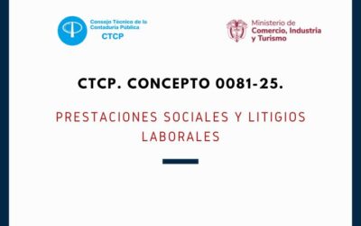 CTCP. Concepto 0081-25. Prestaciones sociales y litigios laborales