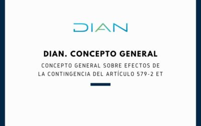 DIAN. Concepto General Sobre Efectos de la Contingencia del Artículo 579-2 ET