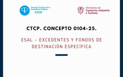 CTCP. Concepto 0104-25. ESAL – Excedentes y fondos de destinación específica