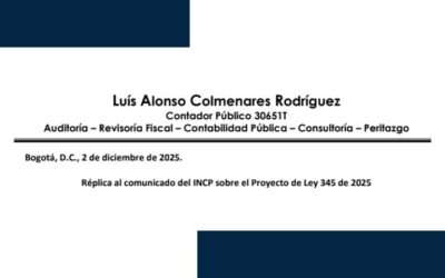 Réplica al comunicado del INCP sobre el Proyecto de Ley 345 de 2025