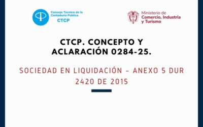 CTCP. Concepto y Aclaración 0284-25. Sociedad en Liquidación – Anexo 5 DUR 2420 de 2015