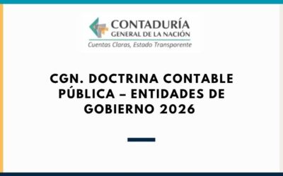 CGN. Doctrina contable pública – entidades de gobierno 2026