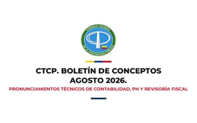 CTCP. Boletín de Conceptos – Agosto 2026: pronunciamientos técnicos de contabilidad, PH y revisoría fiscal