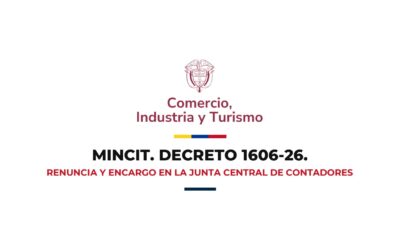 MINCIT. DECRETO 1606-26. Se acepta la renuncia y se encarga la Dirección General de la Junta Central de Contadores